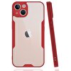 Teleplus iPhone 14 Plus Kamera Korumalı Parfe Silikon Kırmızı Kılıf