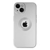 Teleplus Apple iPhone 14 Vamos Kamera Korumalı Slim Silikon Gümüş Kılıf