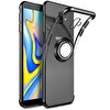 Teleplus Samsung Galaxy J6 Plus Lazer Yüzüklü Silikon Siyah Kılıf