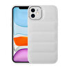 Teleplus iPhone 11 Kamera Korumalı Renkli Galya Kasisli Silikon Beyaz Kılıf