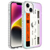 Teleplus iPhone 14 Plus Desenli Elegans Serisi No: 1 Silikon Beyaz Kılıf