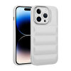 Teleplus iPhone 14 Pro Kamera Korumalı Renkli Galya Kasisli Silikon Beyaz Kılıf