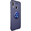 Teleplus Samsung Galaxy A30 Ravel Yüzüklü Silikon Mavi Kılıf + Tam Kapatan Cam