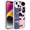 Teleplus iPhone 13 Desenli Elegans Serisi No8 Silikon Lacivert Kılıf