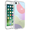 Teleplus Apple iPhone 8 Desenli Elegans Serisi No7 Silikon Yeşil Kılıf