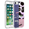 Teleplus iPhone 7 Desenli Elegans Serisi No8 Silikon Lacivert Kılıf