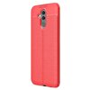 Gpack Huawei Mate 20 Lite Niss Silikon Deri Görünümlü Kırmızı Kılıf