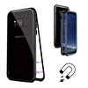 Gpack Samsung Galaxy S8 Plus Magnetic Cam Full Kapak Siyah Kılıf