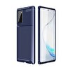 Gpack Samsung Galaxy S20 FE Kılıf Negro Karbon Dizayn + Full Ekran Lacivert