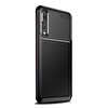 Gpack Xiaomi Mi 9 Kılıf Negro Karbon Dizayn Silikon + Nano Glass Siyah