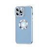 Gpack Apple iPhone 14 Pro Metal Halka Delikli Silikon Mavi Kılıf