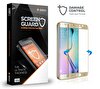 Dafoni Samsung Galaxy S6 Edge Plus Curve Darbe Emici Gold Ekran Koruyucu