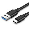 Ugreen USB 3.0 Type-C 2 M Siyah Data ve Şarj Kablosu