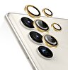 Eiroo Samsung Galaxy S23 Ultra Gold Metal Kamera Lens Koruyucu