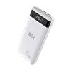 Bix PB202 20000 mAh 45W 2 USB Ve Type-C Hızlı Şarj Destekli LEd Göstergeli Beyaz Powerbank