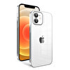 Teleplus iPhone 12 Garaj Kamera Korumalı Tareks Sert Kapak Gümüş Kılıf