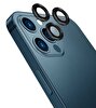 Eiroo iPhone 13 Pro Max Siyah Metal Kamera Lens Koruyucu