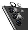 Eiroo Samsung Galaxy S22 Ultra 5G Siyah Metal Kamera Lens Koruyucu