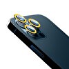 Eiroo iPhone 13 Pro Max Neon Kamera Sarı Lens Koruyucu
