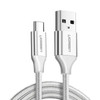 Ugreen Örgülü USB Type-C 25 CM Beyaz Şarj ve Data Kablosu