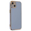 Microsonic iPhone 15 Olive Plated Lavanta Grisi Kılıf