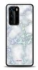 Dafoni Hologram Huawei P40 Beyaz Mermer Desenli Kılıf