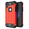 Microsonic Apple Iphone Xs (5.8'') Kılıf Rugged Armor Kırmızı
