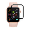 Microsonic Apple Watch Series 4 44mm Tam Kaplayan Temperli Cam Full Ekran Koruyucu Siyah