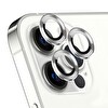 Microsonic Apple Iphone 12 Pro Max Tekli Kamera Lens Koruma Camı Gümüş