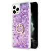 Microsonic Apple Iphone 11 Pro Kılıf Glitter Liquid Holder Mor