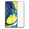 Microsonic Samsung Galaxy A80 Tam Kaplayan Temperli Cam Ekran Koruyucu Siyah