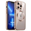 Microsonic Apple Iphone 11 Pro Kılıf Magsafe Luxury Electroplate Rose Gold
