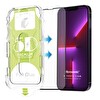 Microsonic Apple Iphone 12 Magic Uygulama Aparatlı Tam Kapatan Ekran Koruyucu Siyah