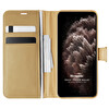 Microsonic Apple Iphone 11 Pro Kılıf Delux Leather Wallet Gold