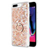 Microsonic Apple Iphone 8 Plus Kılıf Glitter Liquid Holder Gold