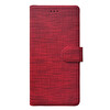 Microsonic Apple Iphone Xs Kılıf Fabric Book Wallet Kırmızı