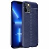 Microsonic Apple Iphone 13 Pro Kılıf Deri Dokulu Silikon Lacivert