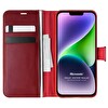 Microsonic Apple Iphone 14 Plus Kılıf Delux Leather Wallet Kırmızı