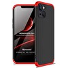 Microsonic Apple Iphone 13 Kılıf Double Dip 360 Protective Siyah Kırmızı