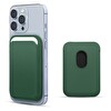 Microsonic Apple Iphone 14 Pro Max Leather Wallet Magsafe Yeşil