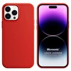 Microsonic Apple Iphone 14 Pro Kılıf Liquid Lansman Silikon Kırmızı