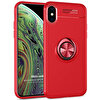 Microsonic Apple Iphone X Kılıf Kickstand Ring Holder Kırmızı