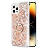 Microsonic Apple Iphone 14 Pro Max Kılıf Glitter Liquid Holder Gold