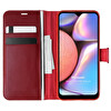 Microsonic Samsung Galaxy A10s Kılıf Delux Leather Wallet Kırmızı