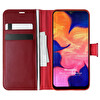 Microsonic Samsung Galaxy A10 Kılıf Delux Leather Wallet Kırmızı