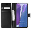 Microsonic Samsung Galaxy Note 20 Kılıf Delux Leather Wallet Siyah