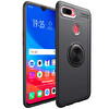 Microsonic Oppo F9 / F9 Pro Kılıf Kickstand Ring Holder Siyah