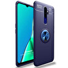 Microsonic Oppo A5 2020 Kılıf Kickstand Ring Holder Lacivert
