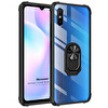 Microsonic Xiaomi Redmi 9a Kılıf Grande Clear Ring Holder Siyah