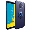 Microsonic Samsung Galaxy J6 Kılıf Kickstand Ring Holder Lacivert
